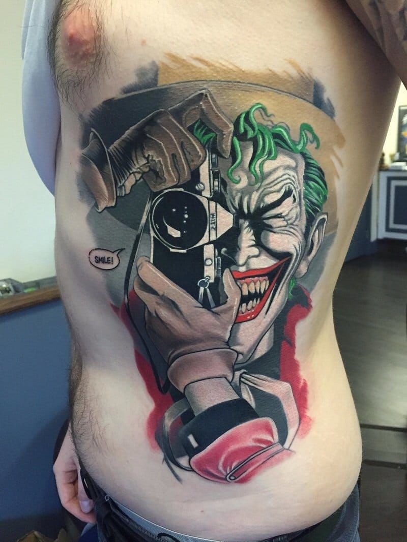 8 Crazy Joker Tattoos That Aren T Heath Ledger Tattoodo
