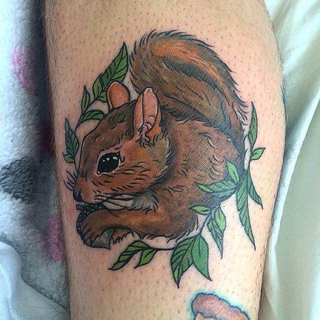 Grey squirrel tattoo by rabtattoo  Squirrel tattoo Old school tattoo  Tattoo machine design