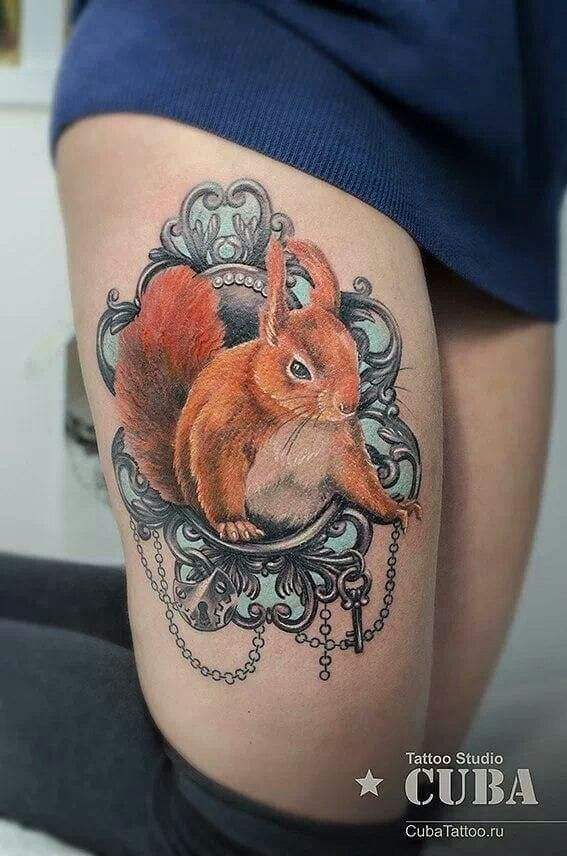 12 Cute Squirrel Tattoo Images and Pictures Gallery