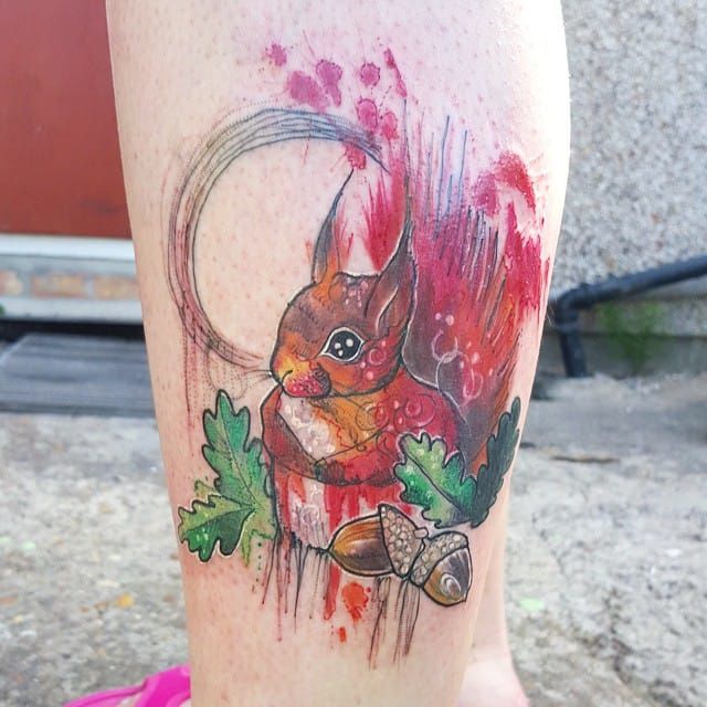 Cute squirrel done by our  Blackberry Tattoo Studio  Facebook