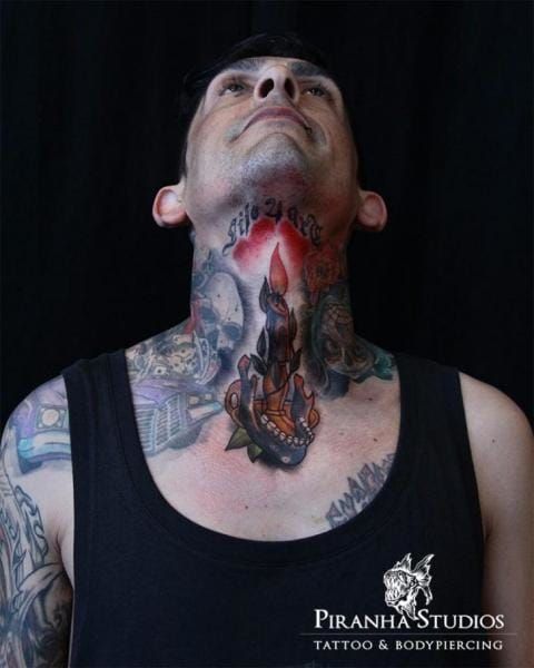 Burning candle tattoo  Tattoogridnet