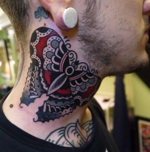 50 Traditional Neck Tattoos For Men  Old School Ink Ideas  Neck tattoo  for guys Small neck tattoos Best neck tattoos