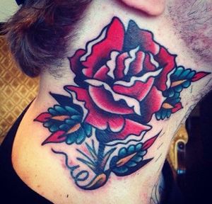 Traditional Flower Tattoo by Karl Wiman