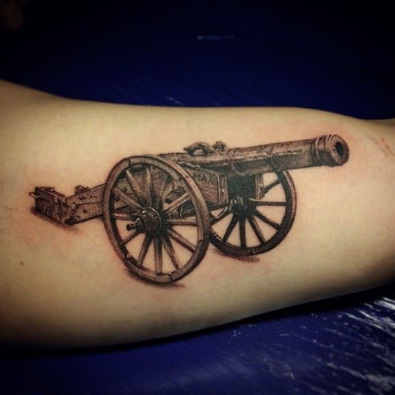 Crossed Cannons tattoo