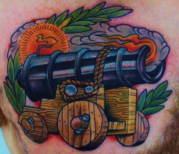 40 Cannon Tattoo Designs For Men  Explosive Ink Ideas
