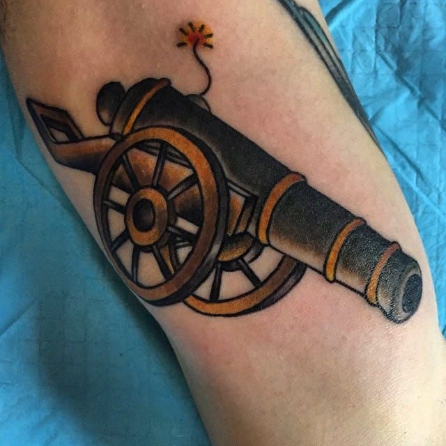 15 Battleworthy Cannon Tattoos  Tattoodo