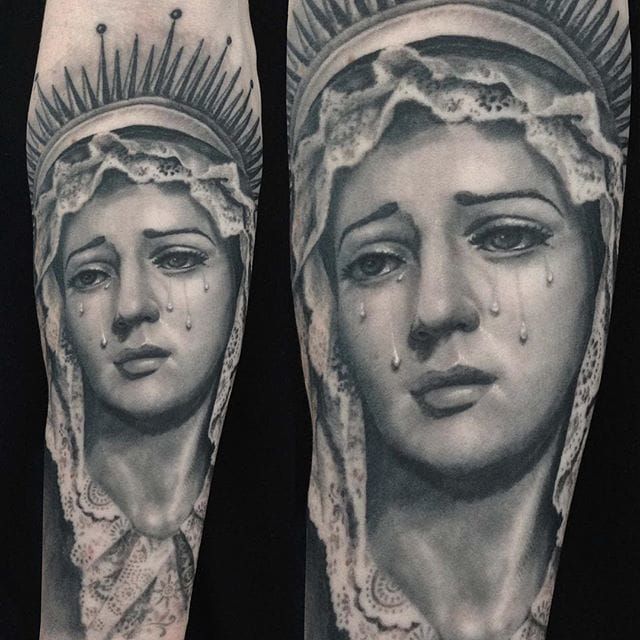lemon drop bop on Twitter Virgin Mary tattoo I did today pls rt my next  client might see  httpstcoVdspI75LFY  Twitter