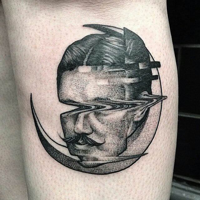This is how it looks in tattoo: Max Amos is specialized in glitch tattoos.