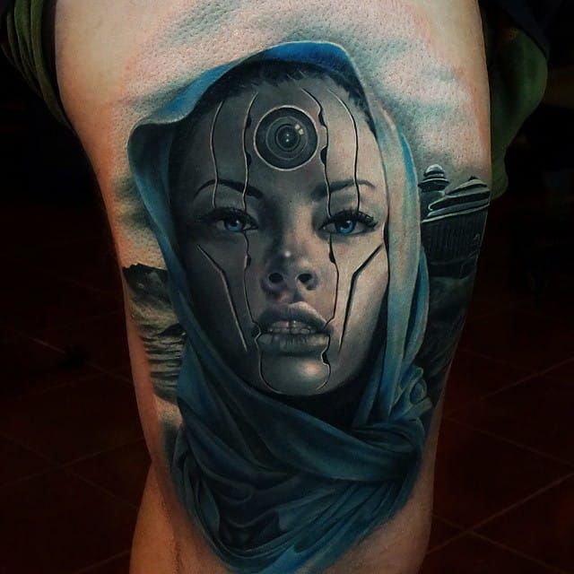16 Fascinating Cyborg, Android And Robot Tattoos • Tattoodo