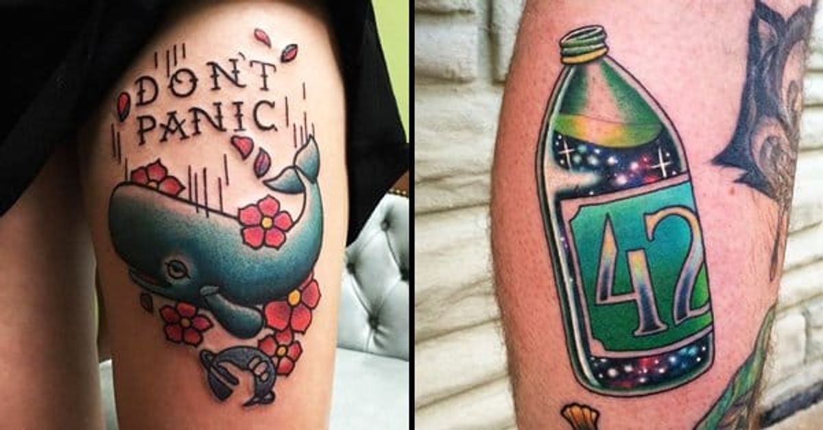 16 Geeky Hitchhiker's Guide To The Galaxy Tattoos. 
