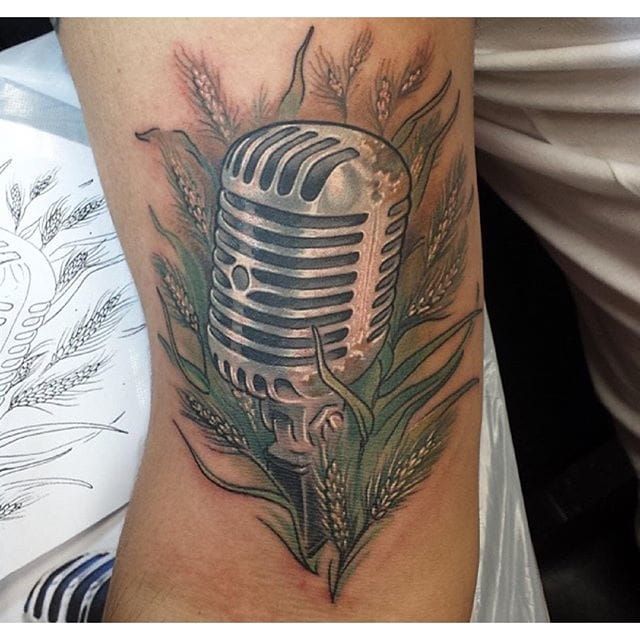 Old School Microphone Tattoo Design  Music tattoos Music tattoo designs Microphone  tattoo