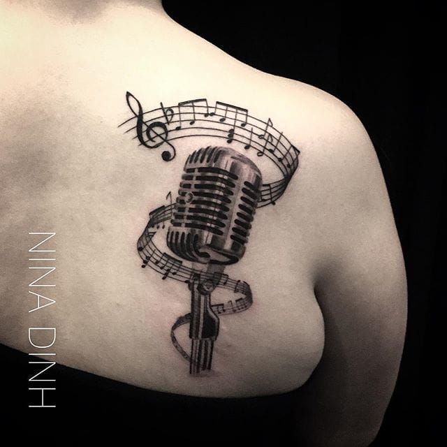 16 Rockabilly Microphone Tattoos • Tattoodo