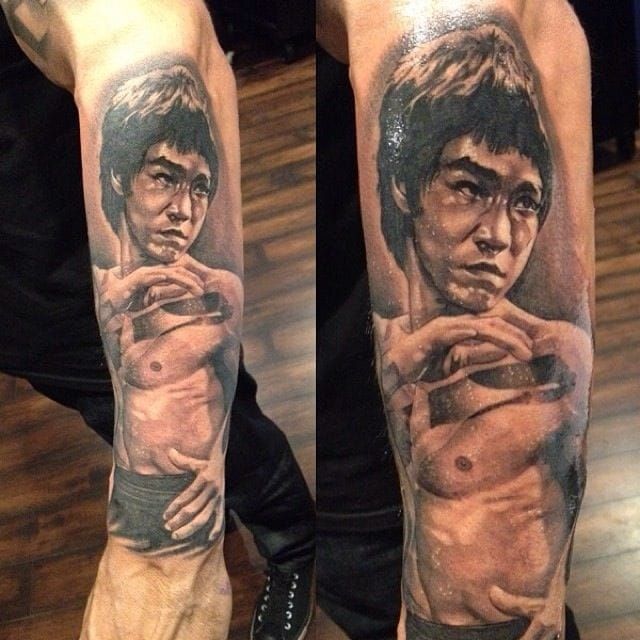 Bruce lee Tattoo by Sam Clark TattooNOW