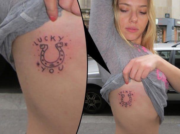 Scarlett Johansson adds to her tattoo collection with a new horseshoe  inking while in Paris  Daily Mail Online