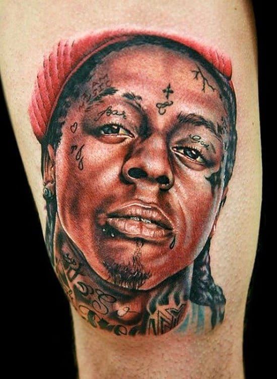 Lil Wayne Weezy Face Tattoo Poster Photo Painting Artwork  Visual Arts HD  Png Download  kindpng