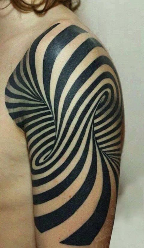 100 Optical Illusion Tattoos For Men  Eye Deceiving Designs  Optical  illusion tattoo Half sleeve tattoo Sleeve tattoos