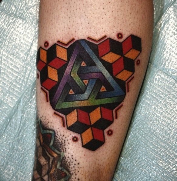Aggregate more than 121 3d triangle tattoo
