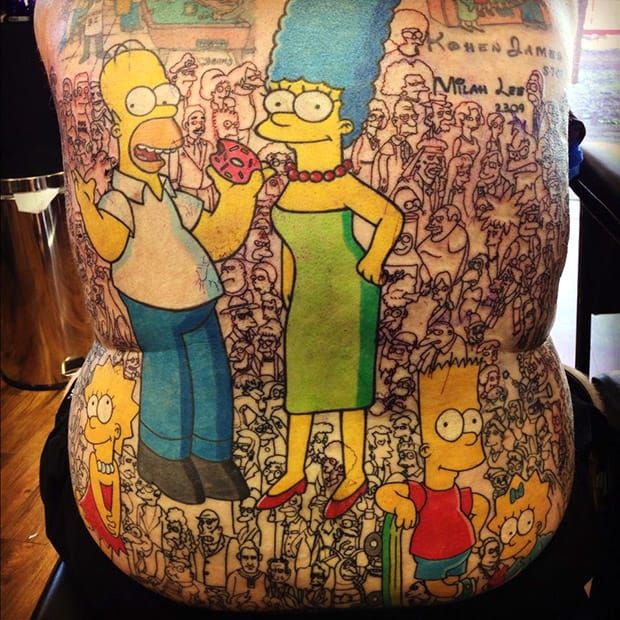 The Guy With Over 200 Simpsons Tattoos • Tattoodo