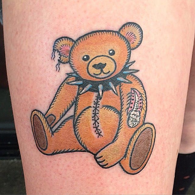 MIKEL INK  FINE LINE TATTOOS on Instagram Fresh  healed  Ill never  get over how cute this tiny teddy bear is  Also sneak peek about books   More details