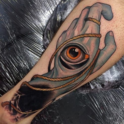 Hand Eye Tattoo by David Swambo