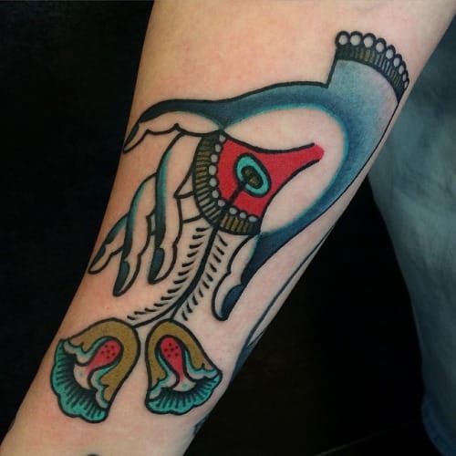 Hand Flower Tattoo by Claudia Ottaviani