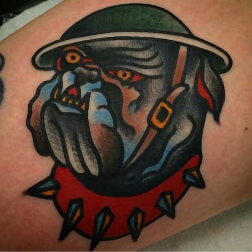 American bulldog Spike by Goofy Tattoo  Tattoogridnet