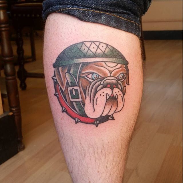Image result for english bulldog tattoo  Bulldog tattoo Traditional tattoo  dog Traditional tattoo