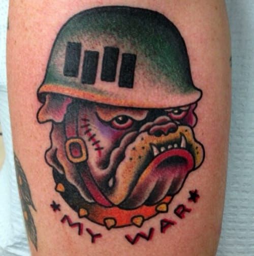 Neo Traditional Bulldog and City  Kaleidoscope Tattoo  Flickr