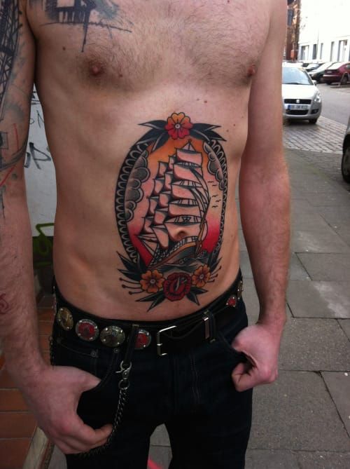 traditional stomach tattoos