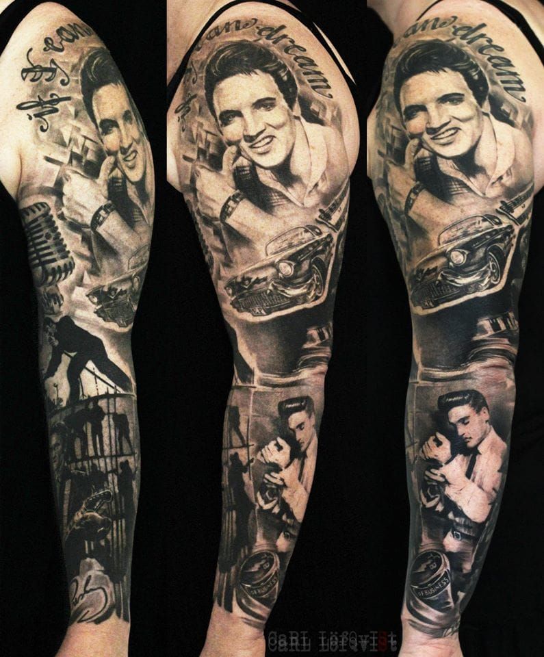 60 Elvis Presley Tattoos For Men  King Of Rock And Roll Design Ideas