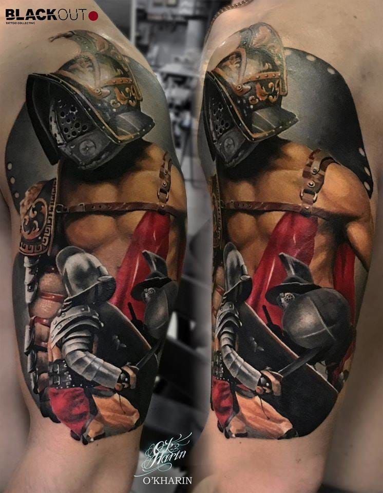 Inkwerx Tattooing  Another throwback Greek mythologyroman gladiator  sleeve completed by Bryn late last year  thanks for looking  Facebook