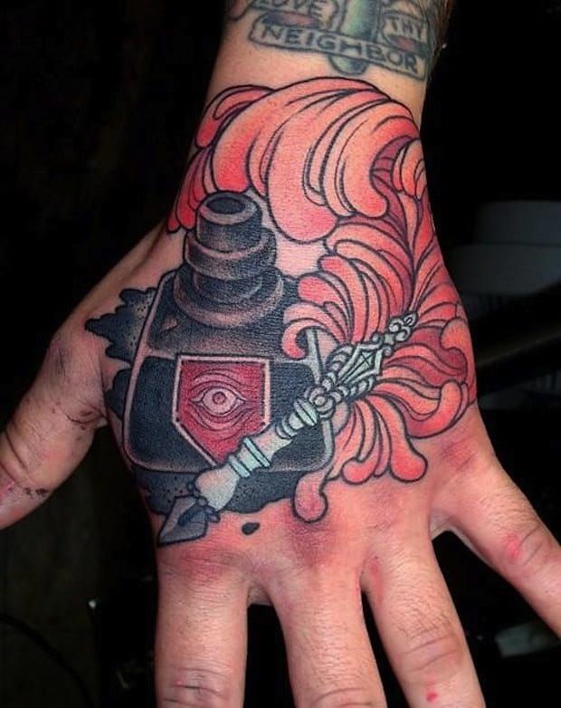16 Inspiring Inkwell And Quill Tattoos  Tattoodo