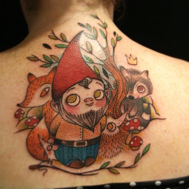 Damien Lugos Brighter Shade Tattoo  Checkout this sweet little gnome  tattoo damienlugo finished up  brightershadetattoo bst  fayettevillenctattooshop ftbraggtattooshop ftbraggtattooer  ftbraggtattooartist fayettevillenctattooartist 