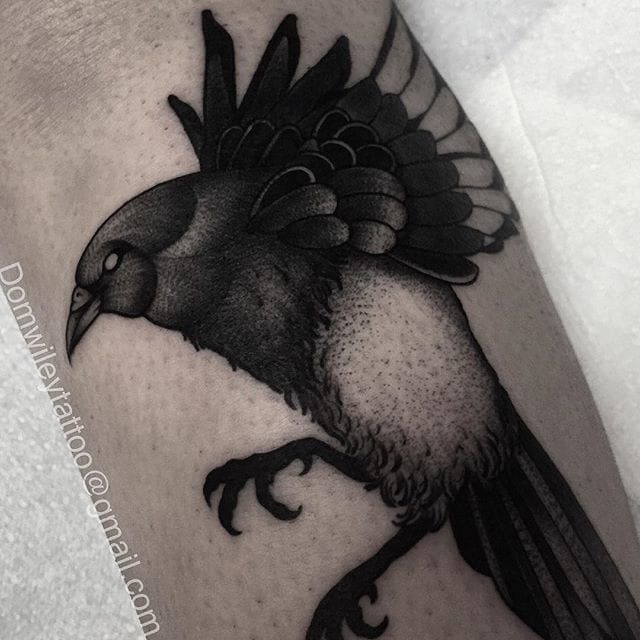 Dark Magpie Tattoo by Dom Wiley