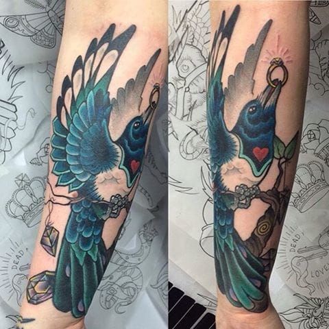 Magpie Tattoo by El Jonez