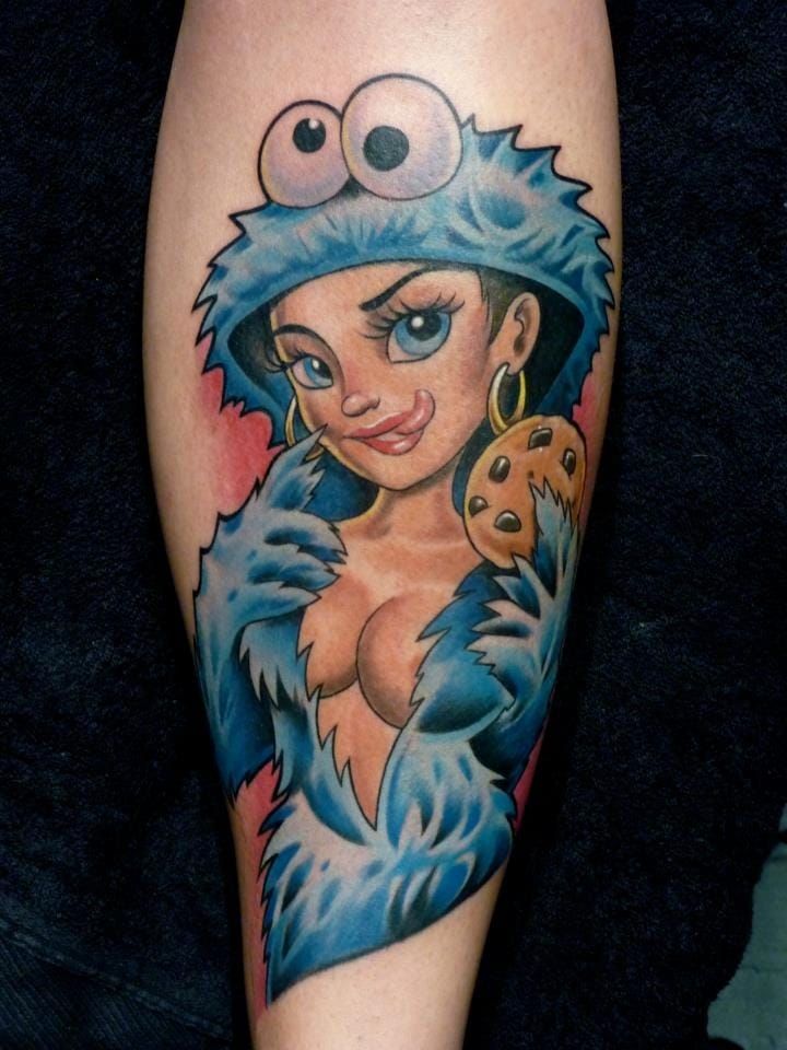 7 Cute  Kooky Cookie Monster Tattoos  Tattoodo