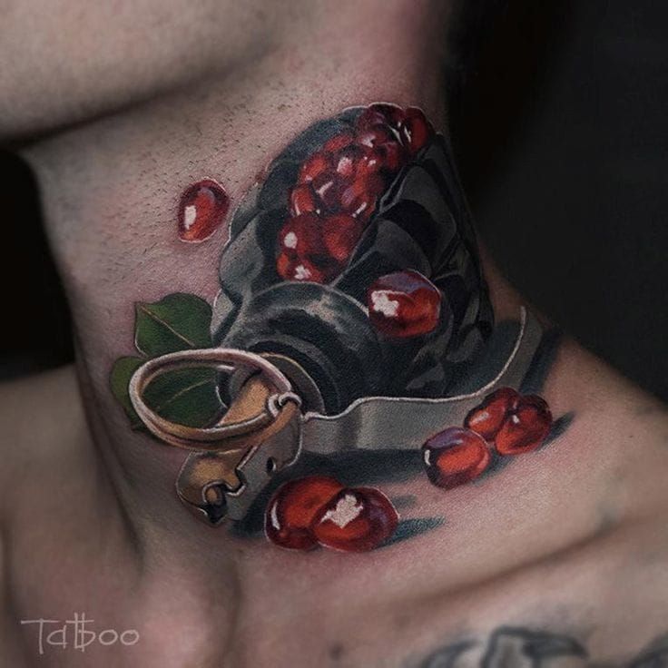 30 Luscious Pomegranate Tattoos • Tattoodo