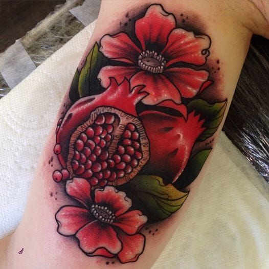 30 Luscious Pomegranate Tattoos • Tattoodo