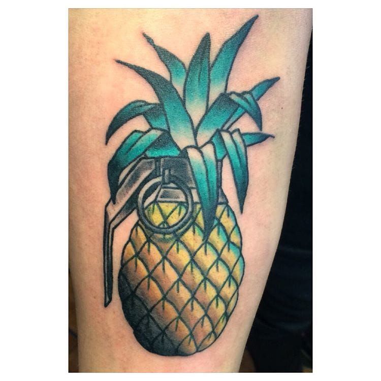 Tattoo uploaded by Arimus Mills  Pineapple Grenade pineappletattoo  pineapple  Tattoodo