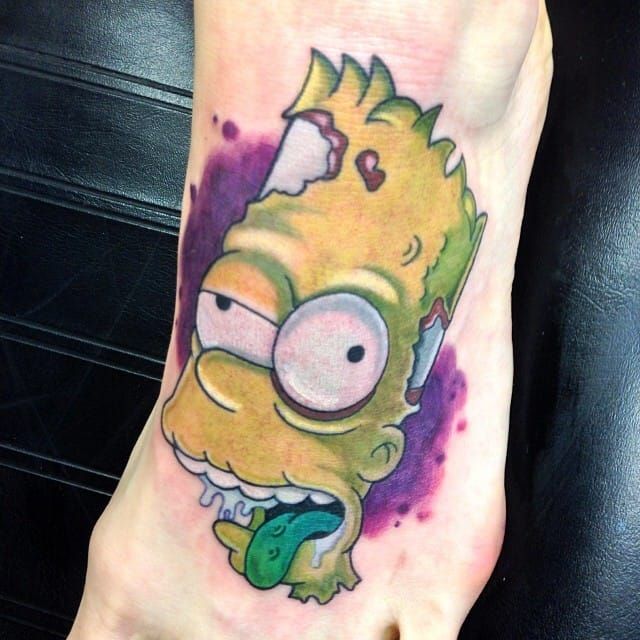 Bart simpson  Simpsons tattoo Hand tattoos for guys Hand tattoos