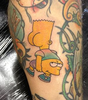 Butt Face Bart tattoo