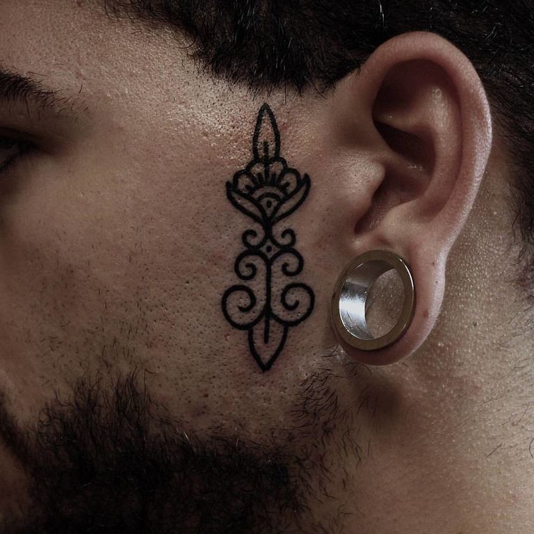 25 Sweet Side Face Tattoos