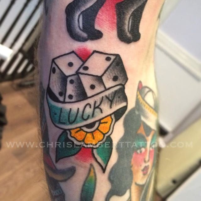 Lucky Dice Tattoo by Chris Lambert