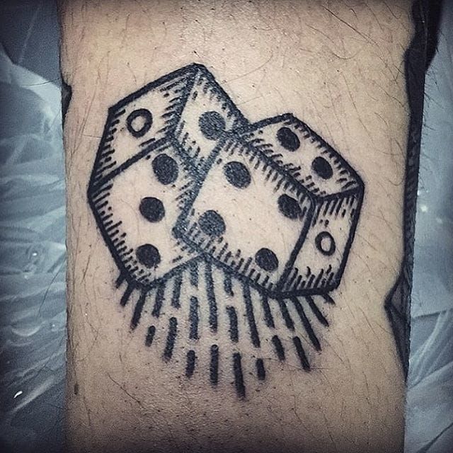 Dice Tattoo by Hugo Tattooer