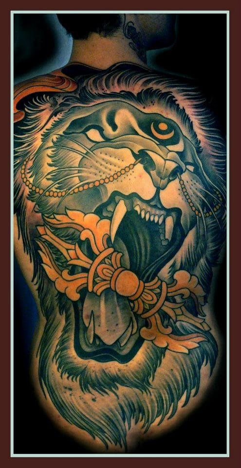 Neo-Traditional Lion by Lars Uwe
