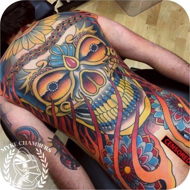Skull Tattoo by Myke Chambers