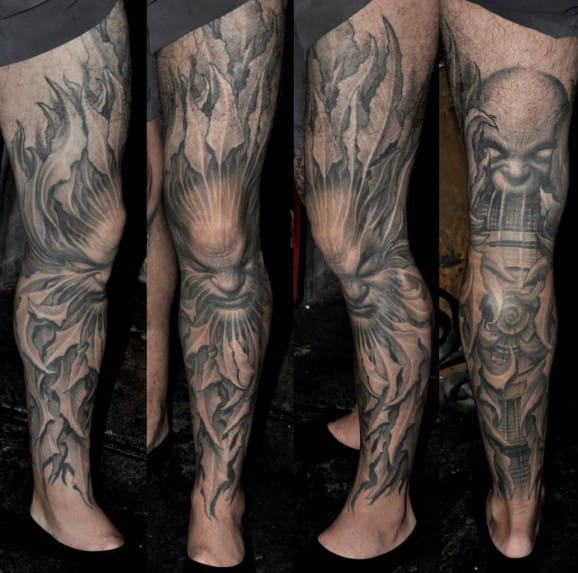 Leg Sleeve by Paul Booth