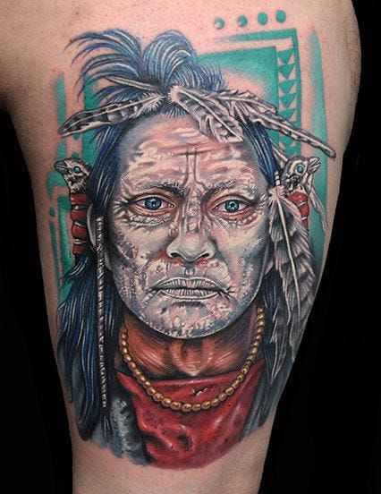 Portrait Tattoo by Roman Abrego