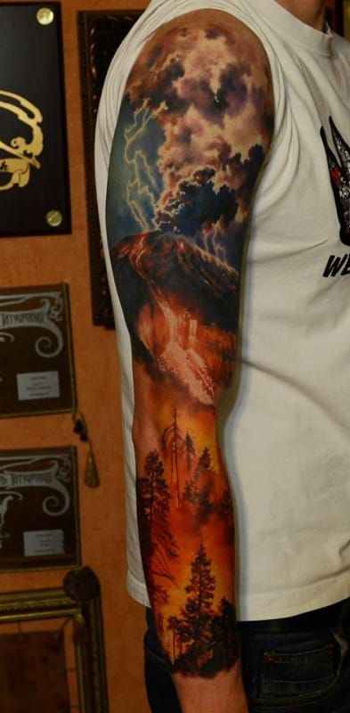 Volcano Tattoo by Den Yakovlev