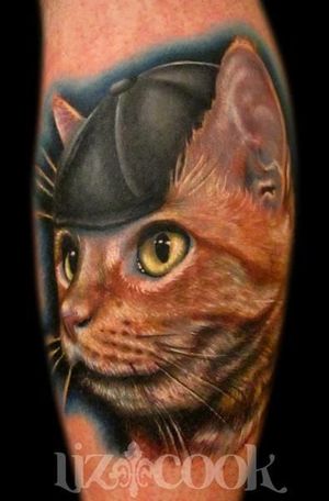 Cute realistic kitty by Liz Cook.